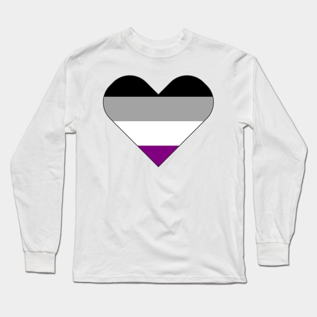 Asexuality heart symbol - aseual ace pattern heart shape Long Sleeve T-Shirt by mrsupicku